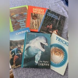 Vintage Lot of 1975-76 National Geographic Young Explorers Hard Cover Kid Books